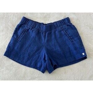 Lilly Pulitzer Womens Shorts Small 100% Linen Pull On Pockets Coastal Nautical